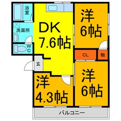 アゼリアパークハウスＤの物件間取画像